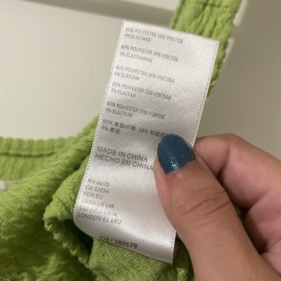 Urban Outfitters Lime Green Estella Textured Knit Crop Top Size S - Picture 6 of 10